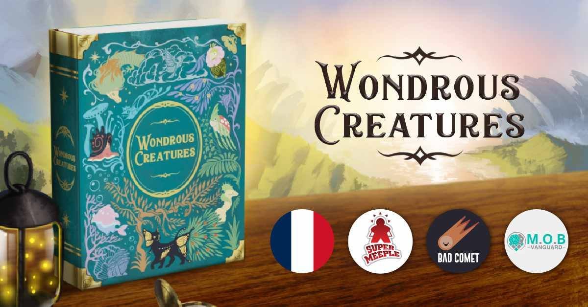 Next stop for Wondrous Creatures: France!

Very excited to announce that @SuperMeeple, French publisher of titles such as Ark Nova, Age of Innovation, Voidfall, will bring @BadCometGames' innovative game to local audiences!

#mobvanguard #licensing #proudagent #TogetherWeSail