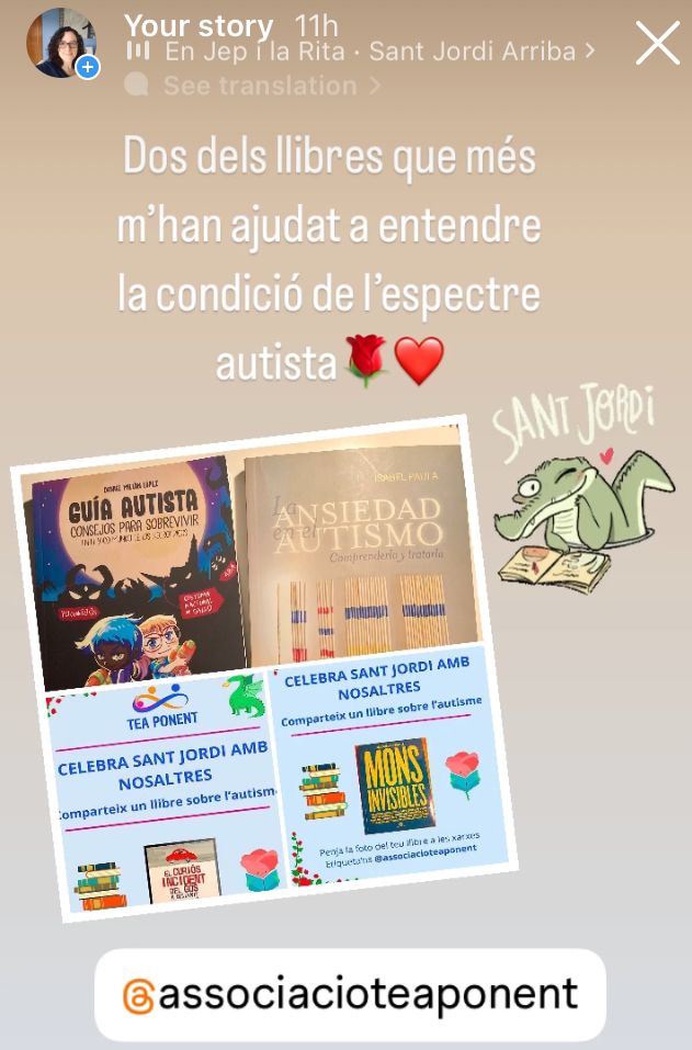 TEAPonent's tweet photo. Moltes gràcies !!!! Myriam
Correu: info@teaponent.cat
Telèfon/WhatsApp: 722856611
@FedCatAutisme @ESSEN_lleida
@Fundlacaixa @FedAspergerCat
@gencat @diputaciolleida
@paerialleida @FAlbertSoler #teaponent #autisme #asperger https://t.co/xV9N3Bx4H7
