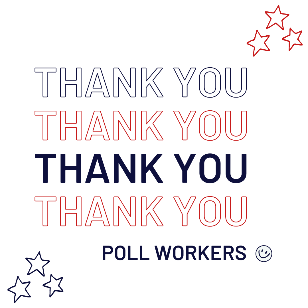 We’d like to give a big THANK YOU to all the Pennsylvania poll workers. 👏 Thank you for helping your community exercise their right to vote.