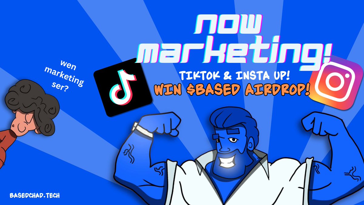 chadsonbase's tweet photo. Chads! 🚀 Big MOG comin up! We just dropped our TT and IG accounts! Guess what? 

Sweet content incoming like crazy comin weeks.

Airdrop Alert:

We're handing out 10x $50 BASED raffle style! Get in on the action:

1️⃣ Follow us on IG at https://t.co/2ZcsYP70Fy
2️⃣ Like and comment on our three latest posts 
3️⃣ Follow us on TikTok at https://t.co/w3GnwNHs1Q
4️⃣ Like and comment on our two latest posts

NO JEETS! 
🎉 Winners will be selected May 3rd! 
#Airdrop #STAYBASED