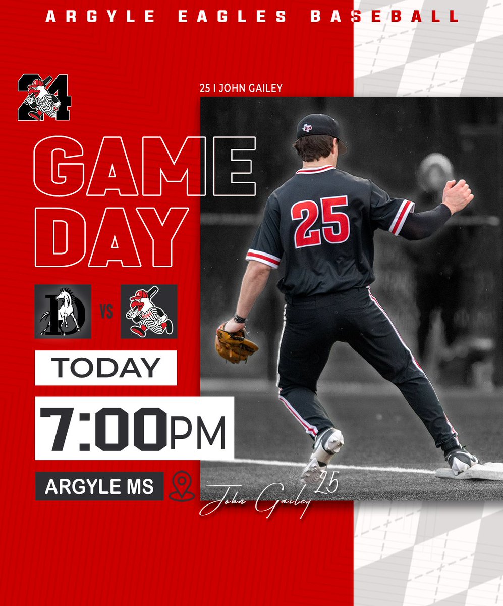 GAMEDAY⚾️

Senior Night! Come out and support our Seniors for their last home game of this 2024 regular season!

@ArgyleSports I @TheTalonNews I #The24 
📷Steve Wohnoutka Sports Photography