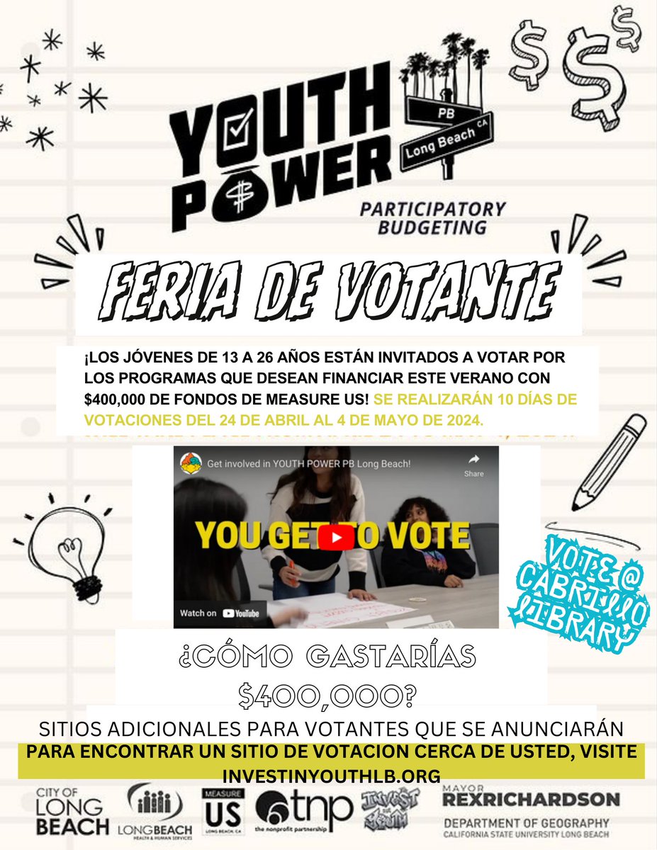 Jags, how would you spend $400,000?! Now's your chance to provide input and vote for our library! #successintheWEST #proudtobeLBUSD