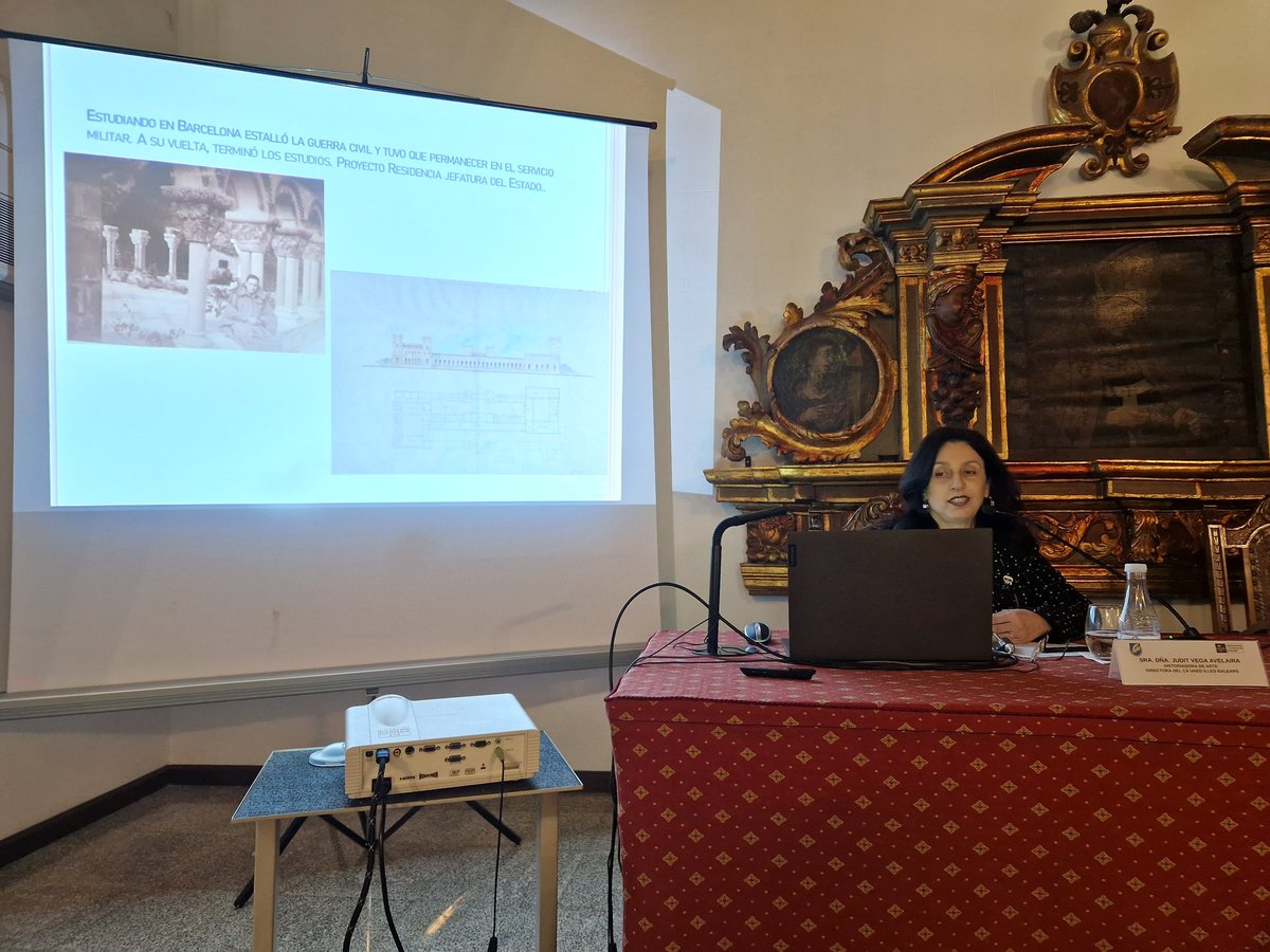 COMGEBAL_ET's tweet photo. Hemos asistido a la conferencia de "Arquitectura Militar de José Ferragut Pou, en Mallorca" a cargo de la Sra. Dña. Judit Vega, Directora de @UNEDIlles, en el #CHCMBAL. @IHyCM_ET.
@MCANA_ET #COMGEBAL https://t.co/pWhHsAyVjJ