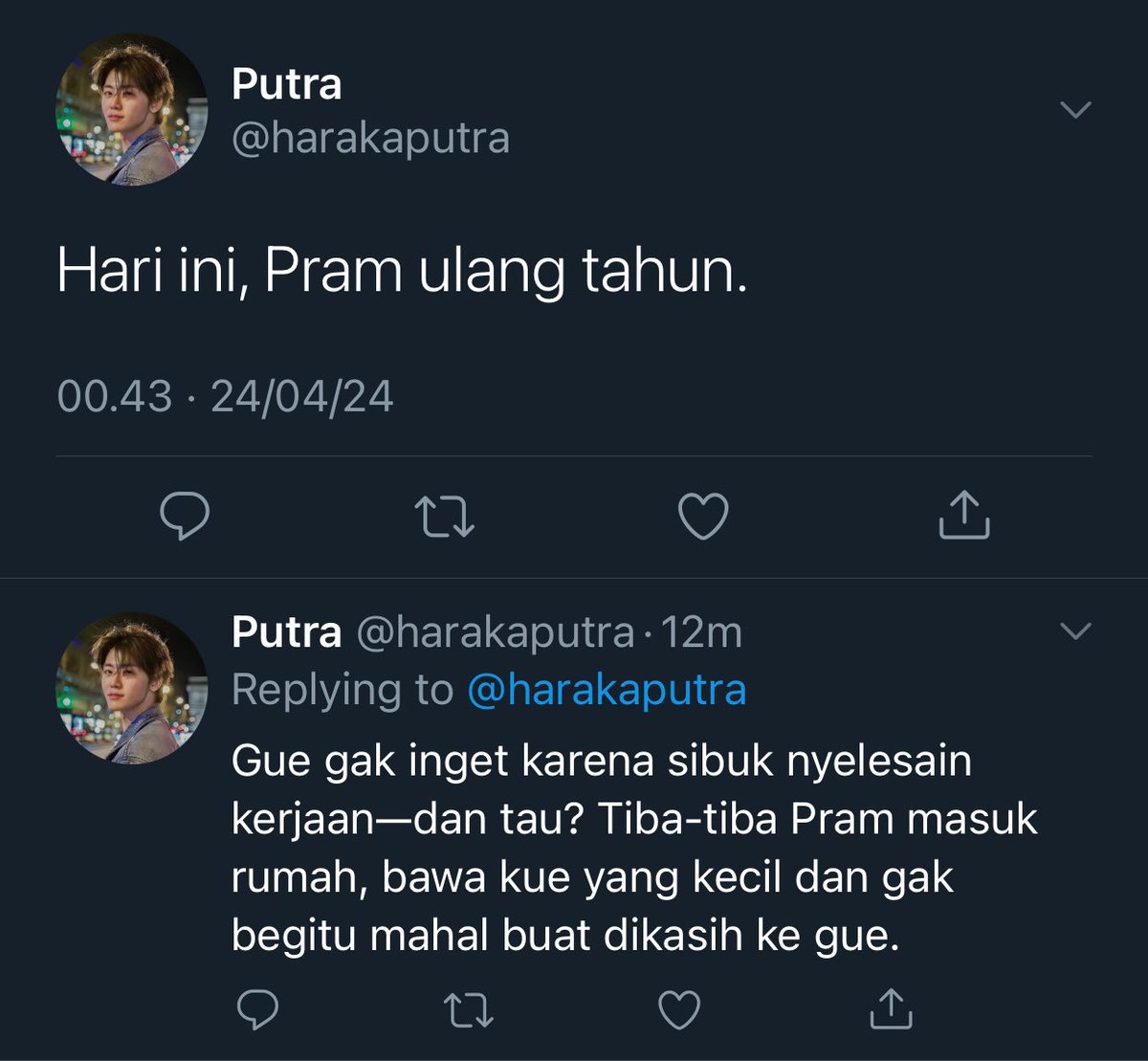 recreathings's tweet photo. Hari ini, ulang tahun https://t.co/Ncv28s73eH
