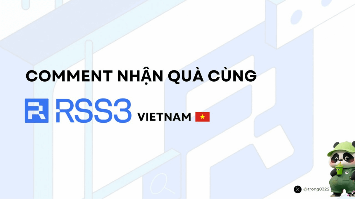 Giveaways comment nhận airdrop cùng RSS3 Vietnam.

🎉Helloo anh em, đến hẹn RSS3 Vietnam sẽ lại tổ chức #Giveaways cho mọi người với tổng pool lần này là 200 $RSS3 cho 10 người may mắn nhất.

🎁Thể lệ tham gia:
1. Like + RT
2. Follow  <a href="/Trong0322/">LE HOANG TRONG 🟦</a> + <a href="/joshuaio/"></a> +