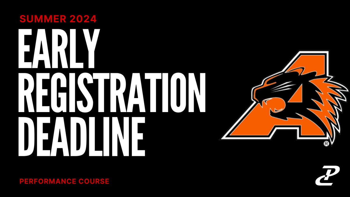 The Early Registration Deadline <a href="/BearcatsofAledo/">Aledo High School</a> is just over 1 week away. 

This summer #EverythingMatters‼️

Don’t miss out on the opportunity to save some money by securing your spot before May 1st.  

Take advantage by getting signed up today! ⬇️
performancecourse.com/school-distric…