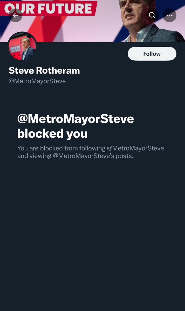 Badge of honour This is where we are at, folks. Challenge the elected Mayor of the city you live and if he doesn’t like it he’ll block you @LiverpoolLabour are a cesspit of 💩