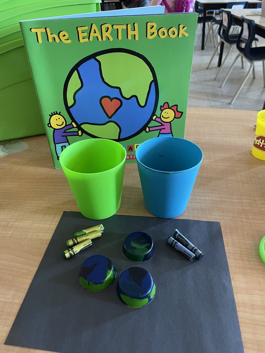For Earth Day we gave our old, broken crayons a new life!
