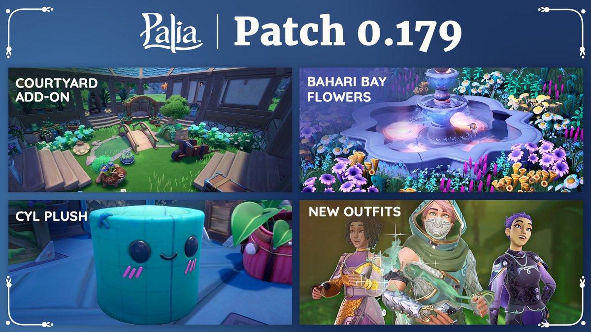 Unwind in the warm embrace of spring in Palia from the comforts of your very own courtyard - surrounded by new flowers and some familiar friends after their delightful return from the shores of Bahari Bay! 💐💚

Read Patch 0.179 Notes: palia.info/patch179

#Palia #PlayPalia
