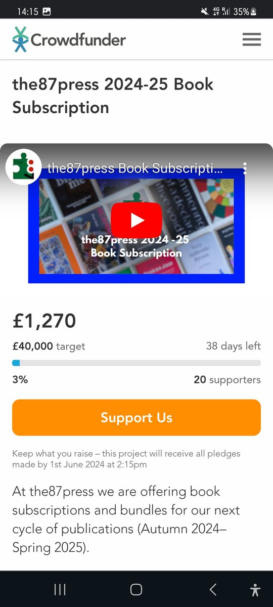 Subscribe today and save money on books. We have incredible titles coming this year and feels like our most complete list. We're publishing our first Play! Novel! Non Fiction! Poems! Audre Lorde!!!! crowdfunder.co.uk/p/the87press-2…