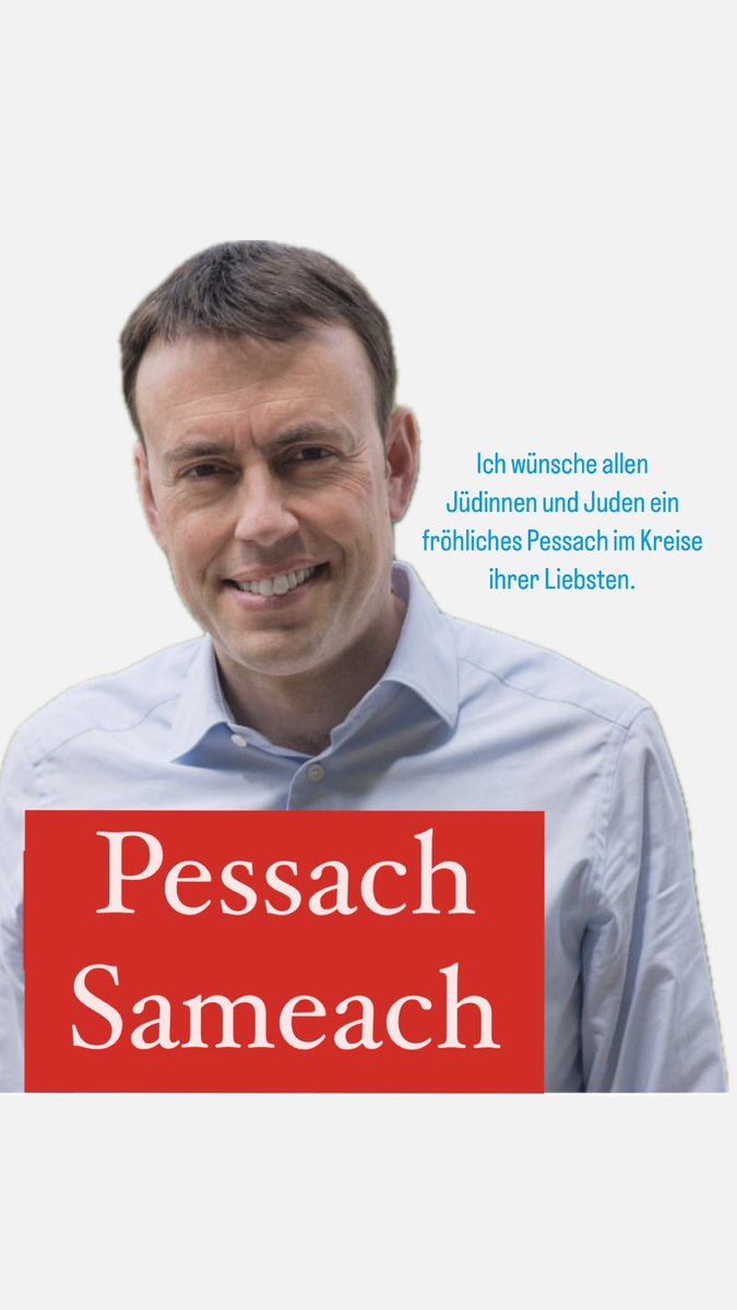 Gestern Abend hat das Pessach-Fest begonnen. Auch wenn das erste Pessach nach dem 7. Oktober ein anderes ist, wünsche ich allen Jüdinnen und Juden der Welt ein fröhliches und friedliches Pessach im Kreise ihrer Liebsten.