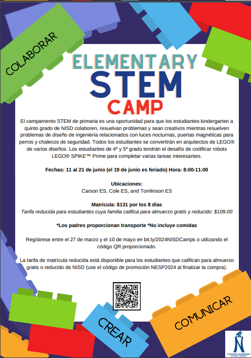 NISDElemScience's tweet photo. Do you know any @NISD K-5 students who like to get creative while collaborating to solve real-world problems? If so, check out our elementary STEM camp happening this summer! Sign up using this link: https://t.co/QfdQBnlh25 https://t.co/bEta0k5rGM