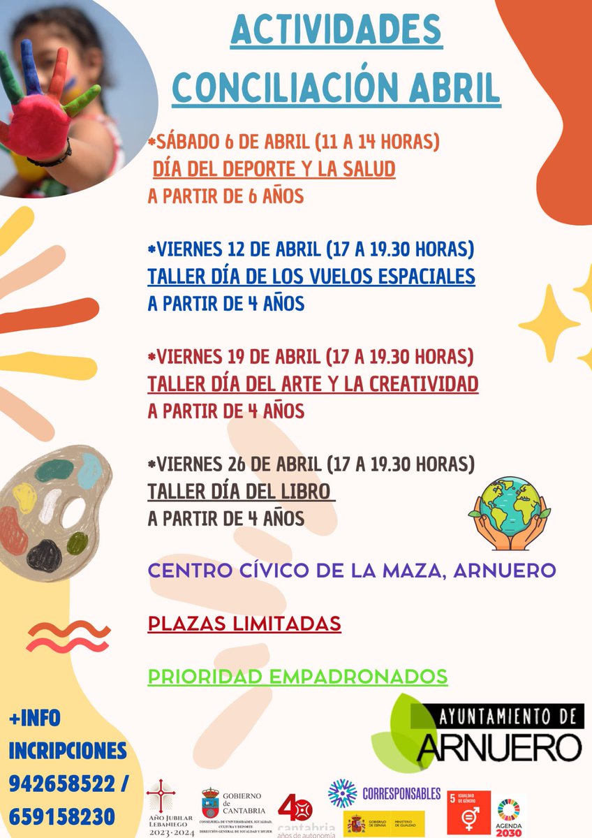 Para celebrar el día del libro, el viernes 26 tendremos un taller de 17:00 a 19:30 para niños a partir de 4 años.