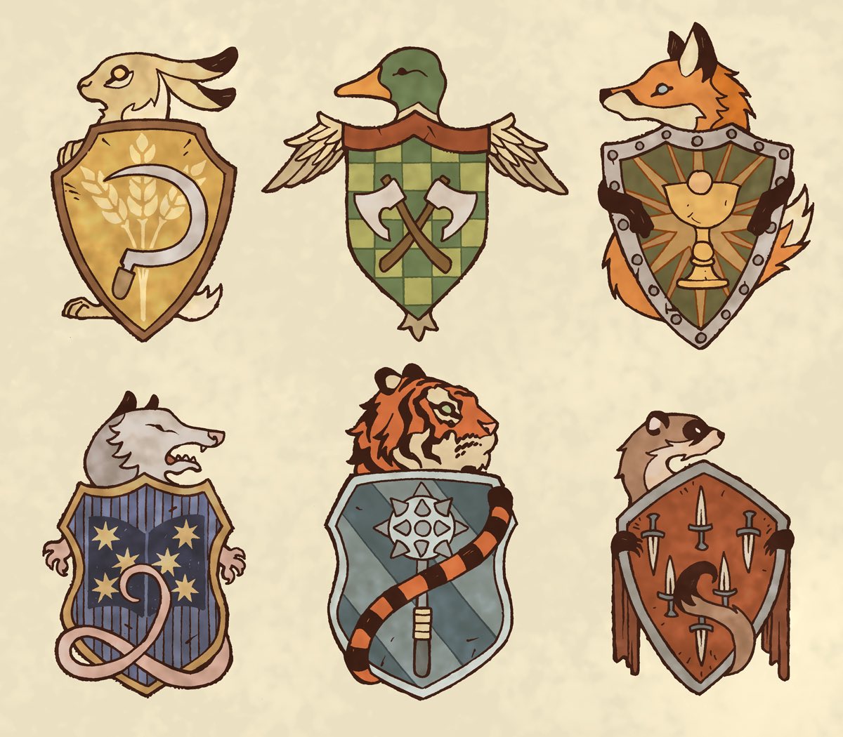 New Blogpost about some Heraldic designs I did for the Pre-#MouseGuard 1149 animal characters: davidpetersen.blogspot.com/2024/04/1149-s…