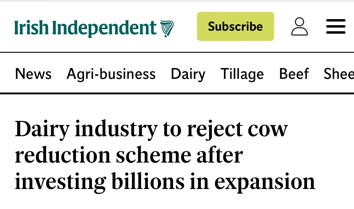 Believe it or not, there are still people out there who think the dairy industry is run for the benefit of farmers. Agri PLCs have just hobbled a farmer dairy exit payment scheme… to line their own pockets. independent.ie/farming/dairy/…