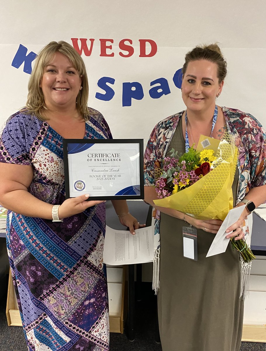 Congratulations to all of our KidSpace employees who were nominated for Arizona Community Education Association Awards! A big shout out to Cassandra Laush who won Rookie of the Year! The #WESDFamily is grateful for our KidSpace employees and appreciates everything that they do!