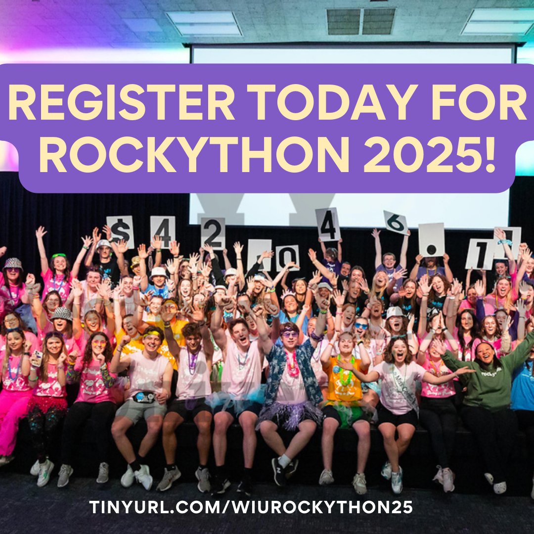 We are so excited to see you at RockyTHON 2025! Sign up now while the registration price is ONLY $10! FTK!
tinyurl.com/wiurockython25