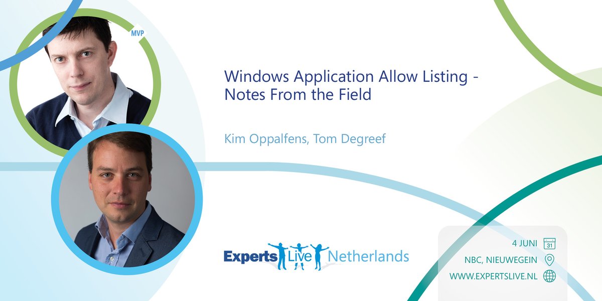Schakel in voor praktische tips over Windows Application Allow Listing met @thewmiguy & @TomDegreef op #ExpertsLiveNL 🗓️ 4 juni bij NBC Nieuwegein. Wordt een expert in app-beveiliging! 🔒 expertslive.nl #WindowsSecurity #TechEvent