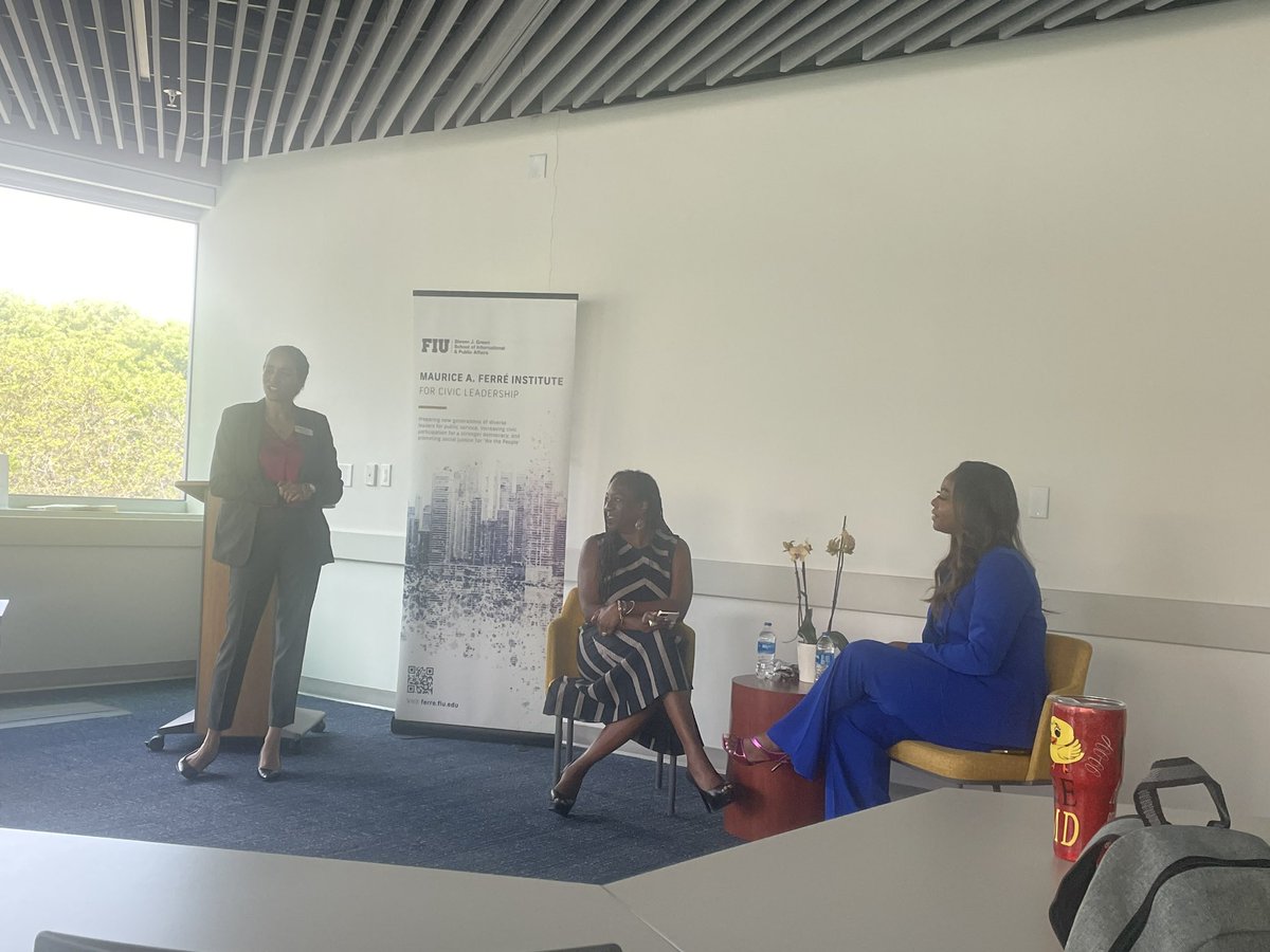 Happening now! 🎤 Black Women in Law Speaker Series with Chanel T. Rowe, @FIU Board of Trustee! Director of Prosecutorial Projects @ResLegalDiva is moderating the discussion! @fiuferre