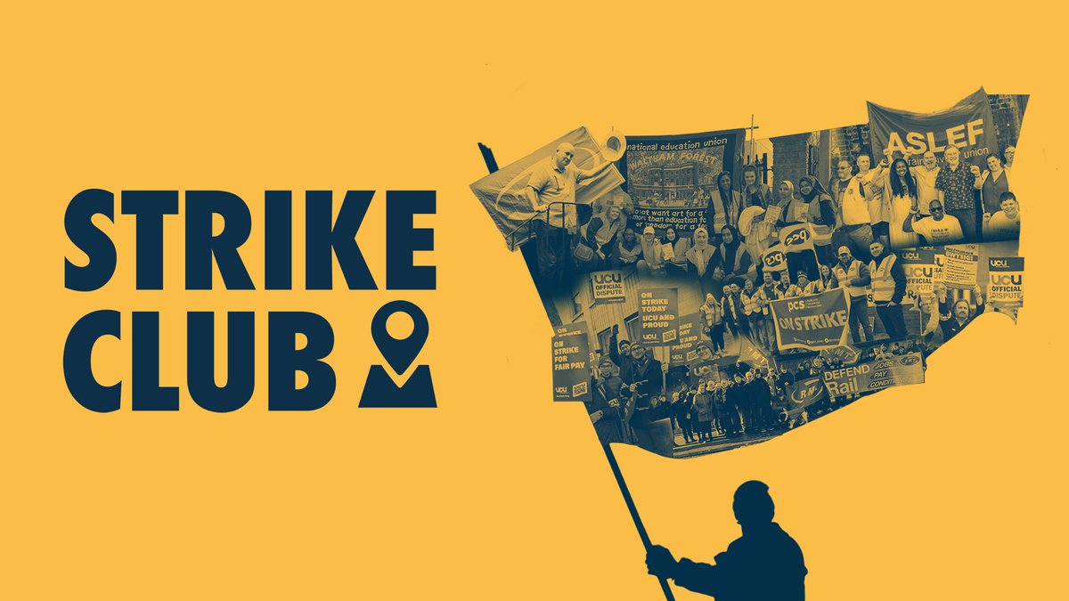 strike_map's tweet photo. Join your local #StrikeClub
Raise money for strikers
Build local solidarity
Work with trades councils and local union groups
Sign up here: https://t.co/Cxh7fIIb7v
#StrikeMap #Solidarity #Strikes #StrikeWave https://t.co/bdMP68HwET