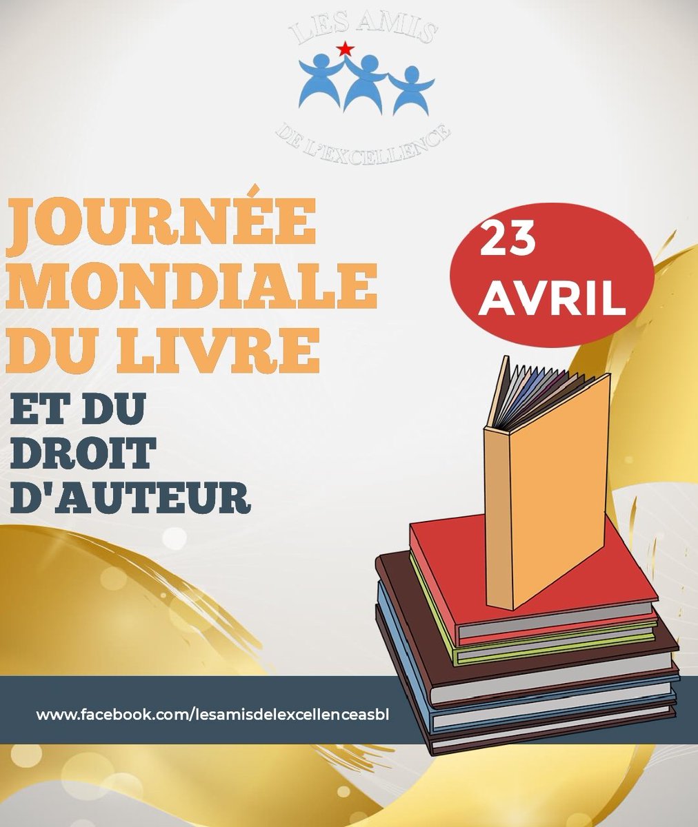 MugabdRukel's tweet photo. 23 AVRIL,

La #Journée mondiale du #livre et du #droit d'auteur est une célébration visant à promouvoir le plaisir des #livres et de la #lecture...(source: https://t.co/lNogMN8x4G)

Bonne soirée ! https://t.co/mm2xovTYMC