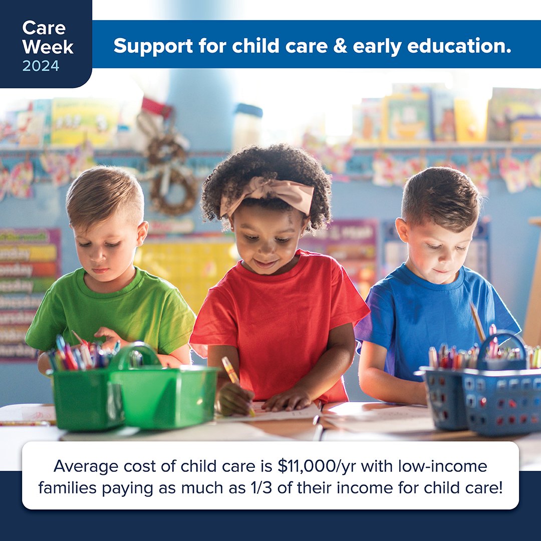 Happy Care Week! A time to highlight all we've done to prioritize job quality for care workers and ensure that everyone has access to child care! High-quality early childhood education improves the lives of both children and their parents. #CareWeek