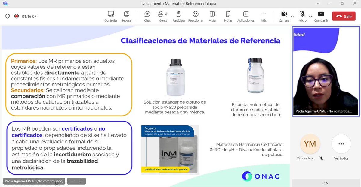 INMdeColombia's tweet photo. En la intervención de @ONAC_COLOMBIA, hace énfasis que el uso de los Materiales de Referencia facilita la #comparabilidad y la #trazabilidad de los resultados entre diferentes laboratorios. https://t.co/czym6HTBlw