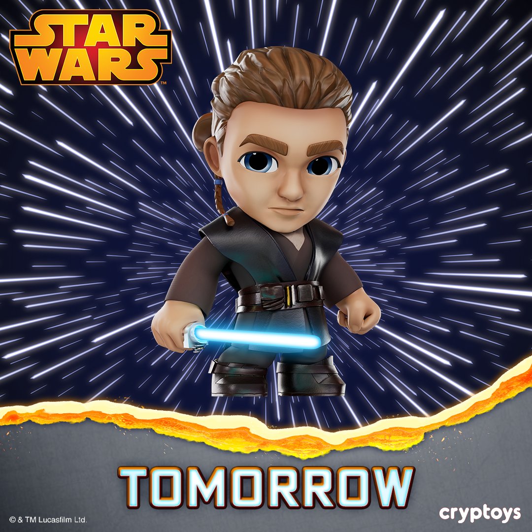 Tomorrow is the day to secure Star Wars Padawan Anakin Skywalker Cryptoys! 💛 Don't miss out on the opportunity to collect one of only 3,000 blister packs available. Get yours TOMORROW @ 12:00pm ET for $29.99! #StarWars #Toy #Collectibes