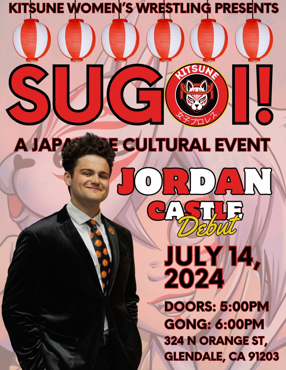 TALENT ANNOUNCEMENT: @jordanw_s will be calling all of the action at #SUGOI on July 14th in Glendale. We are super happy have Jordan at this event! Additional ticket and talent information to come!