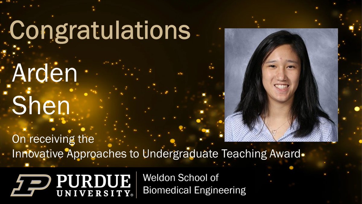 Arden Shen received the Innovative Approaches to Undergraduate Teaching Award