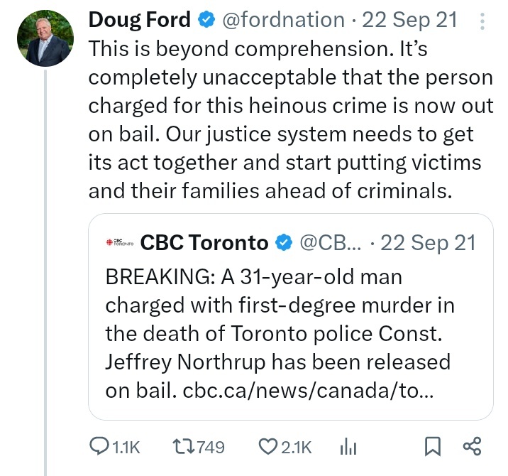 @fordnation Hey Doug Ford, what about this? Interfering with the justice system, convicting a person with your opinion when the case is before the courts. The judge apologized, where is your apology?
#FordFailedOntario