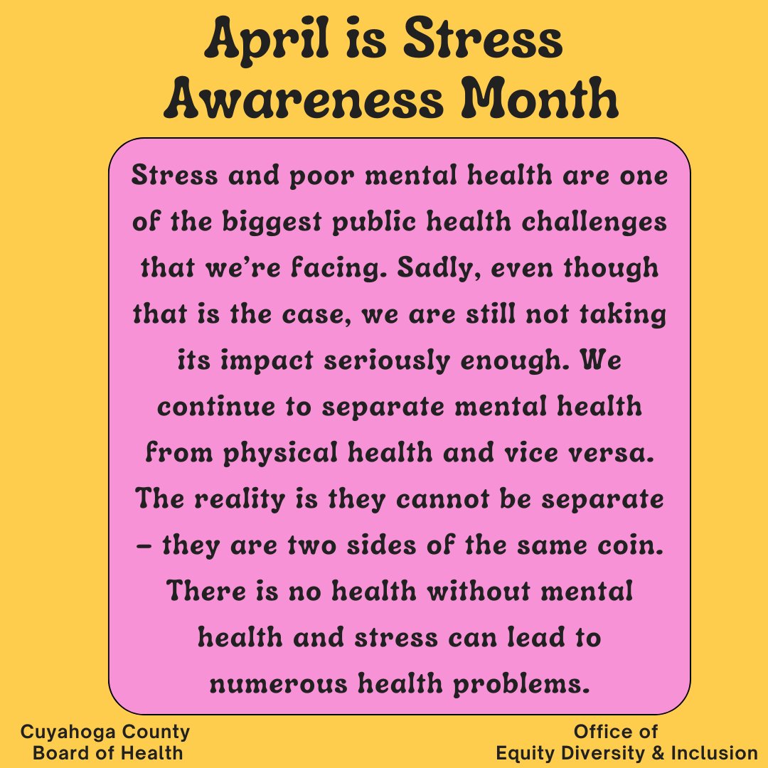 CCBH_Net's tweet image. April is STRESS AWARENESS MONTH! Minority stress goes beyond stress factors that every individual may experience. Instead, minority stress is triggered by the processes, institutions, structures and thought processes that currently shape the world we live in. #CCBH #stressrelief