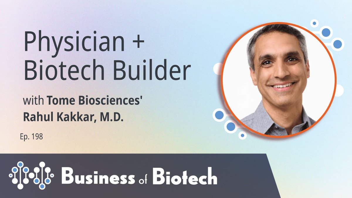 On this episode of @BioProcessOL’s Business of Biotech with @MattPillar, Tome President & CEO Dr. Rahul Kakkar talks about how his medical background shaped his role in #biotech and his excitement for the work Tome is doing to improve patients’ lives. bit.ly/3JtwSNO