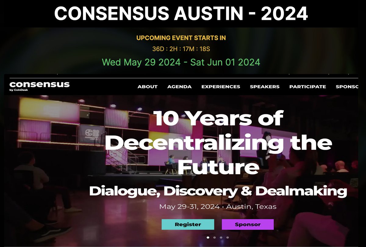 Who will be attending #Consensus2024 Encourage a representative for your cause or project. #Crypto #Defi #Ethereum #Eth fundinggym.com/events/rx2Zi40…