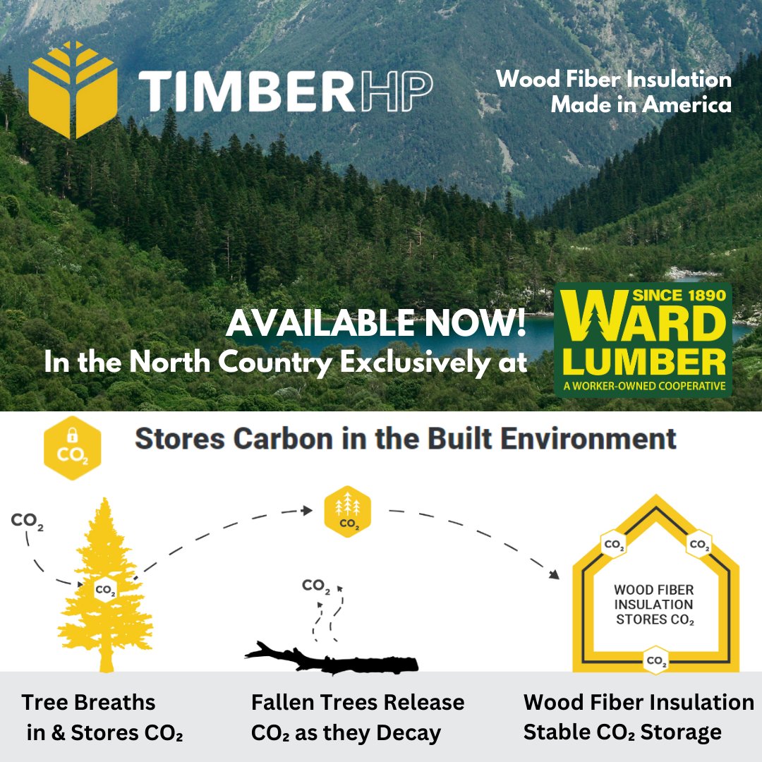 👉TIMBER HP 🎉🍃AVAILABLE NOW AT WARD LUMBER 🍃🎉 

If you came to our Paint Event Last September you might have run into Paige, our rep from Timber HP. If you didn't stop in today to speak with our team about this carbon negative insulation.

#WardLumberStong #TimberHP #Shopcoop