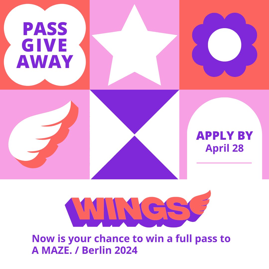 Calling all women and gender marginalised developers! 📢 WINGS is presenting the Gender Diversity Award at @AMazeFest and we want you to join the celebration! 🥳 ✅ Apply for a chance to win one of 5 full pass to A MAZE Berlin 2024 worth 145EUR! wingsfund.typeform.com/WINGS-AMAZE-24