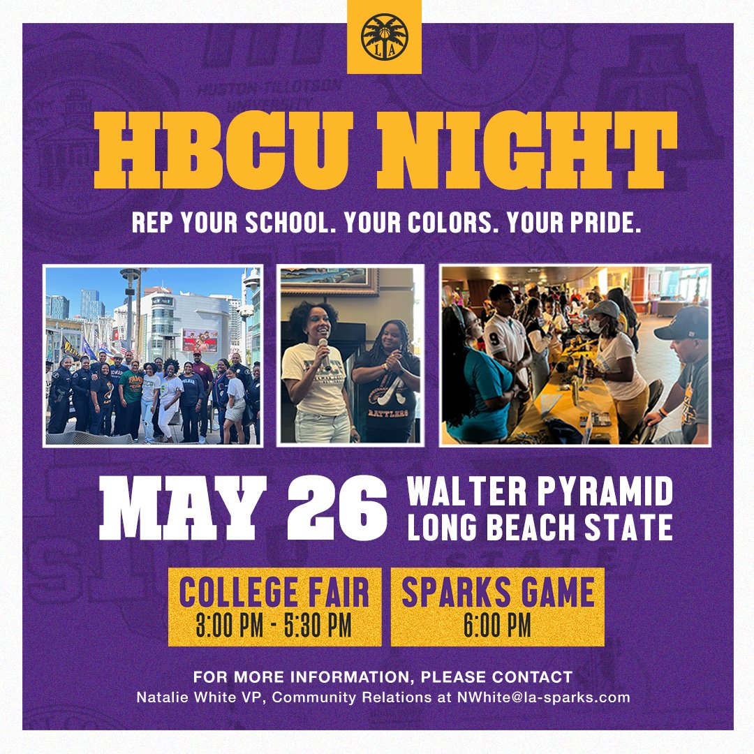 Jags, check out this fun opportunity to attend the college fair and an @LASparks game! #successintheWEST #proudtobeLBUSD
