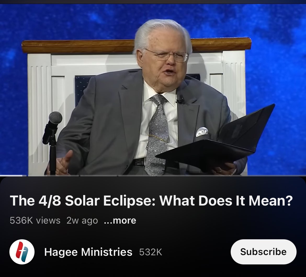 I haven’t heard anything from the people prophesying about the recent eclipse. They were really noisy right up until the eclipse and now I haven’t seen their content being posted any more. But I’ll remember their names for the next time they pop up with new prophecies.…