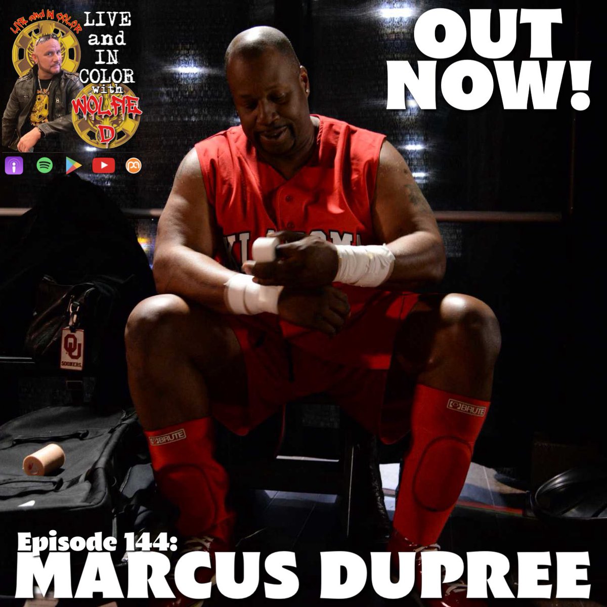 OUT NOW! Marcus Dupree! From his younger days, Marcus knew two things. Football & wrestling! That never changed! OU Sooners, NFL, USWA, movies & more! Enjoy! @SpeedbyDupree podcasts.apple.com/us/podcast/liv… youtu.be/6LP3edTHxLI?si… open.spotify.com/episode/3D3mZN… podcasters.spotify.com/pod/show/wolfi…