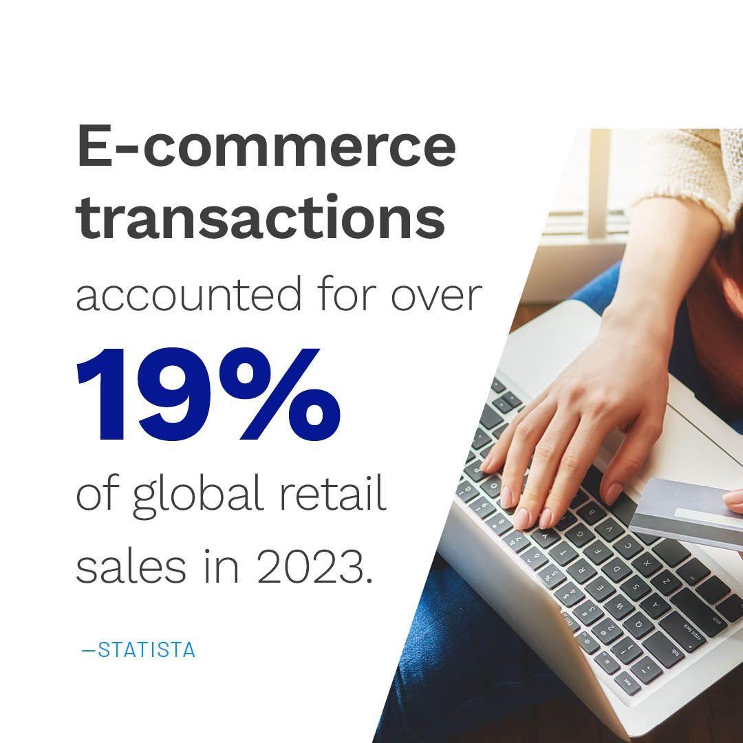 By 2023, e-commerce represented over 19% of worldwide retail sales and is expected to make up nearly a quarter of total global retail sales by 2027. Click here to learn more: buff.ly/4bbNRQF

#ecommerce #news #industry #payments #digital #retail #sales #fintech