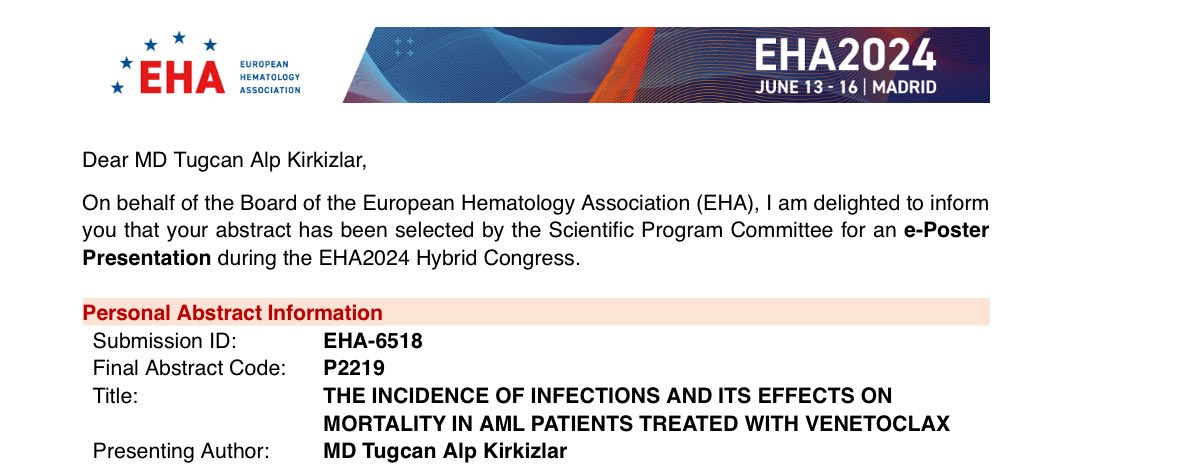 TKirkizlar's tweet photo. ⁦@EHA_Hematology⁩ 👍👍👍 https://t.co/qf6e5ef82t