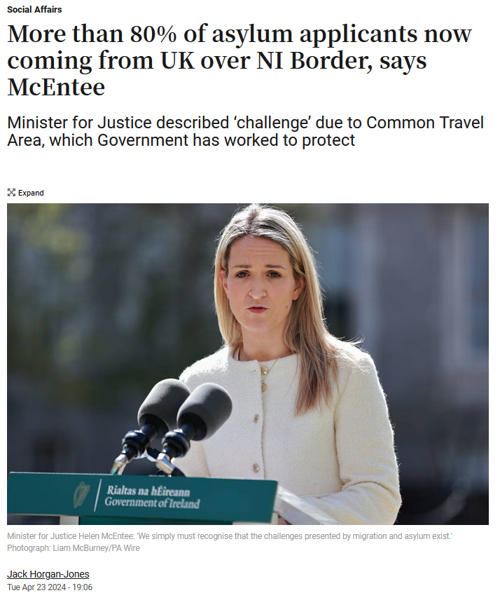 An hour ago I said there were magic buses being paid for from UK through Larne, I was told I was talking rubbish, well guess what, The papers have just announced that More than 80% of asylum applicants now coming from UK over NI Border, says McEntee. 🤣

You ain't see noting yet,…