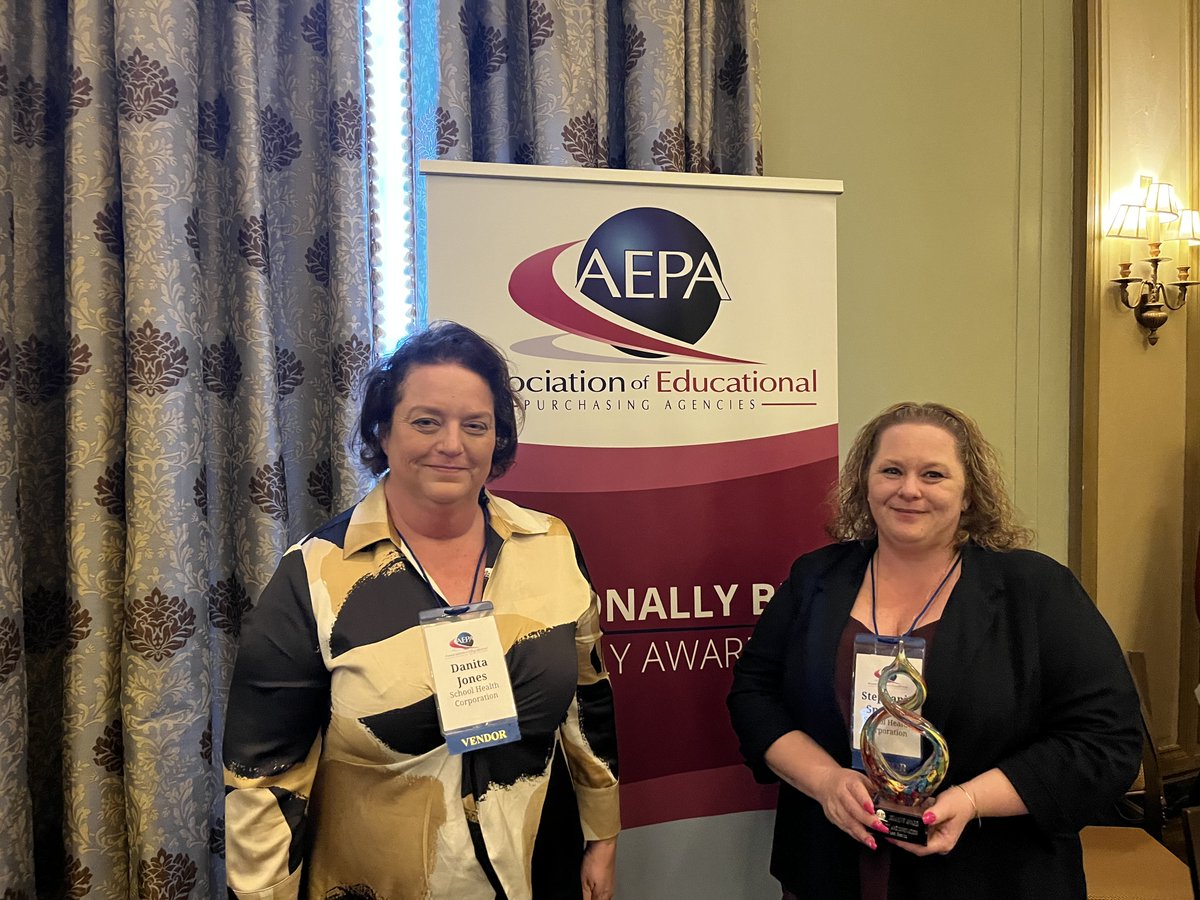 We were awarded the Quality and Innovation Award at the National AEPA Conference in Greenville, South Carolina, thanks to our team's initiatives with using innovation and technology to improve School Health's connection with AEPA members!