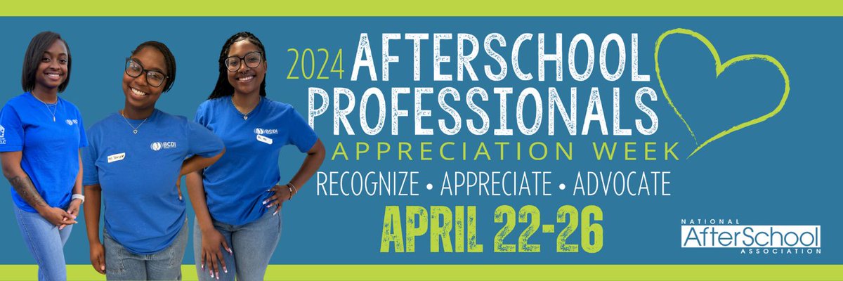 BCDI_G's tweet photo. Celebrating BCDI-G Afterschool Professionals. From building confidence to promoting resilience, they're the heartbeat of our program. Thank you for all you do! https://t.co/boynVy31Cd