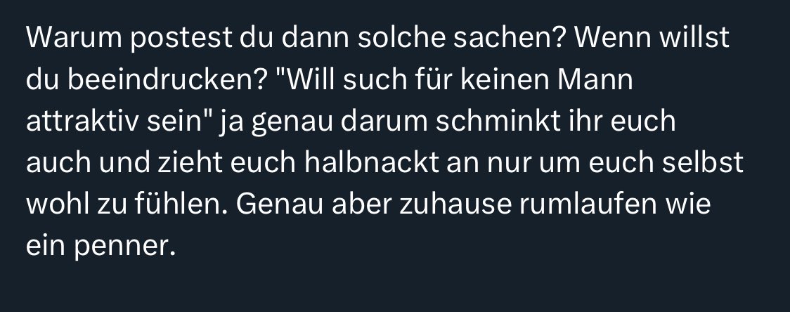 imagine frauen machen tatsächlich sachen nur für sich weil es ihnen gefällt und nicht um männer zu beeindrucken ?? 😳😳😳