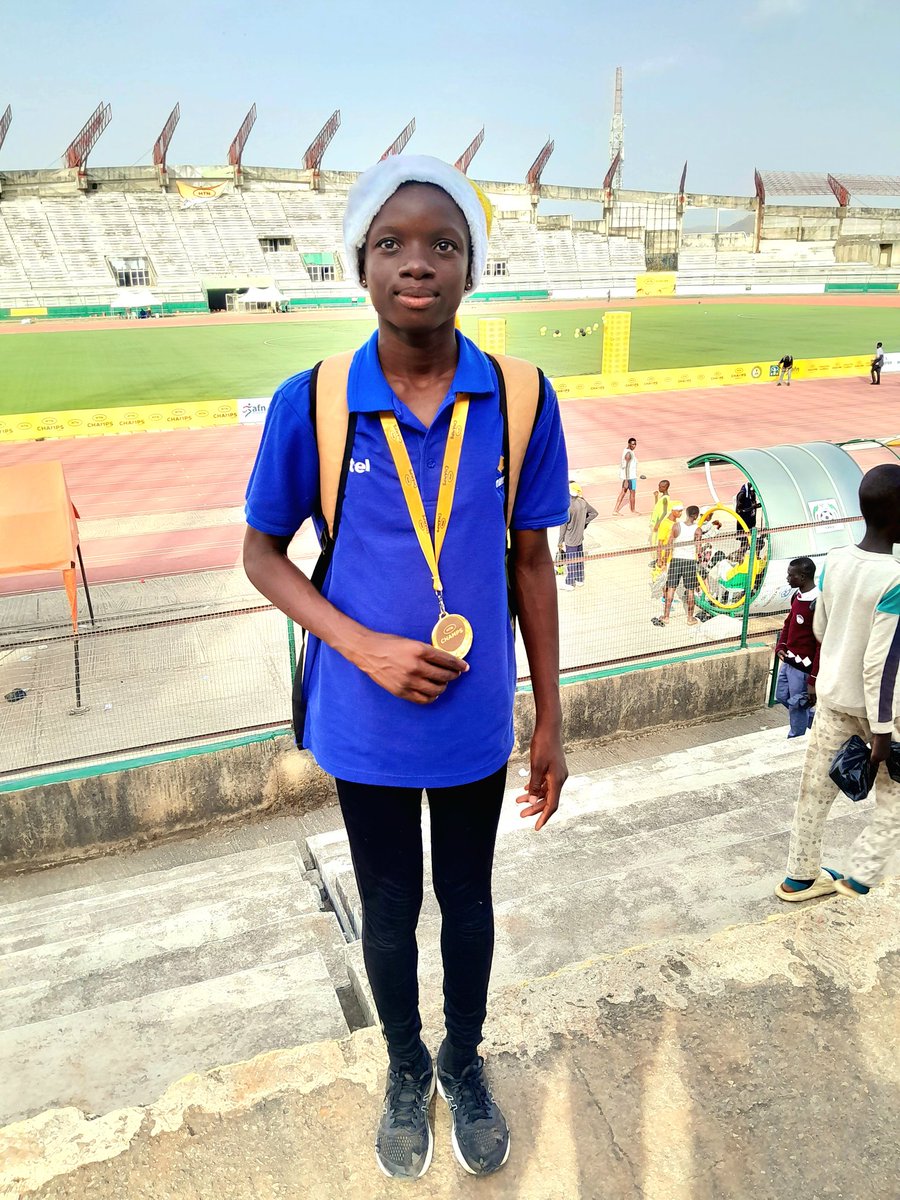 Meet Onoriode Bernice 13 years old from Kaduna, Long Jump gold medalist at the @mtnchamps Season 2 Jos Regionals. Maybe I will get to repost this when she becomes a big name. PS. Her Dad is her coach, too😊