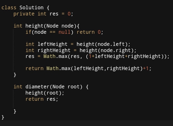 Sanjeev67203611's tweet photo. #74day of #100daysOfCode
PROBLEM: Diameter of Binary Tree
#dsa #learningJourney https://t.co/zcChiaLKlO