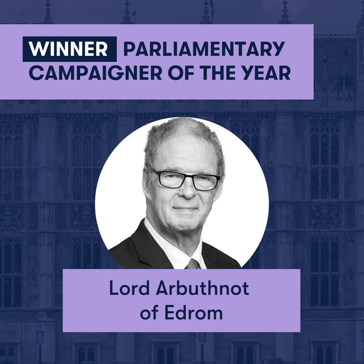 The winner of ‘Parliamentary Campaigner of the Year’ is Lord Arbuthnot Awarded for tirelessly campaigning for justice for Horizon Post Office scandal victims, continuing his advocacy in 2023 within and outside Parliament. Massive congratulations! #PagefieldParliamentarianAwards