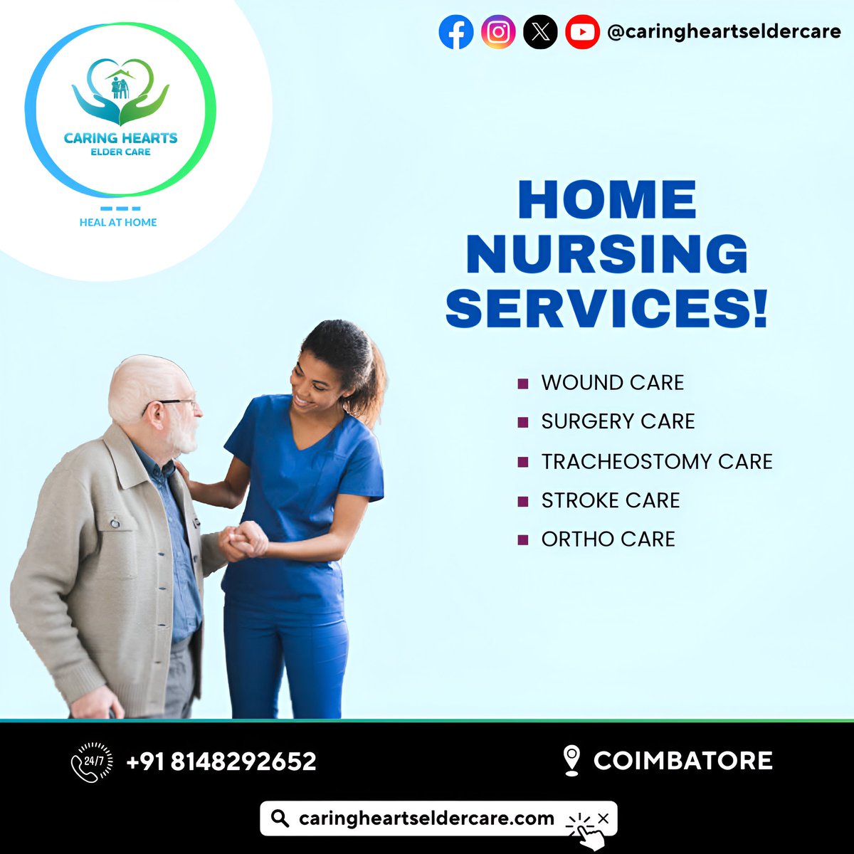 Why Choose @caringheartsEC 

#caringheartseldercare #homecare #eldercare #Chennai #Coimbatore #tuesday #Hyderabad #Mumbai #Kerala #bangalore #uk #usa #tweet #careathome #best #homecareagency #rspuram #Hospital #Assistedliving #services #wecare #love #Agency #India #news #care