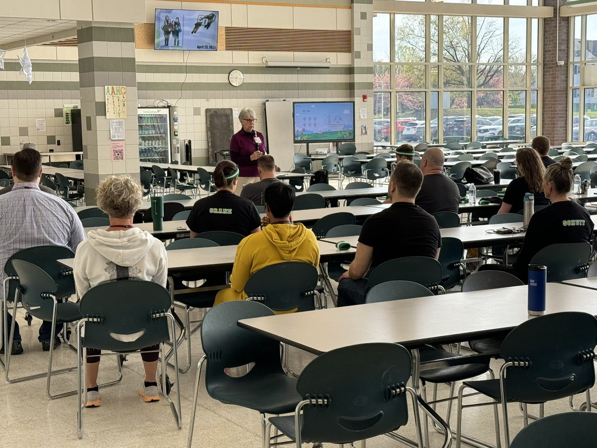CDHSRams's tweet photo. Teachers and staff participated in team building and stress reduction techniques PD. A huge thank you to @upmc Cares Team and American Heart Association for the support. Our teacher did wellness checks. Our staff gave back by raising 1500 dollars for Heart Research. https://t.co/7YeS9UVobb
